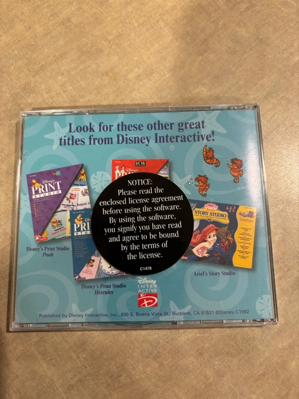 Disney The Little Mermaid Party Print Studio CD - Blue, Pink, Yellow, Green